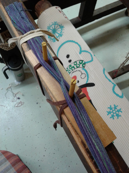 New warp, tied down